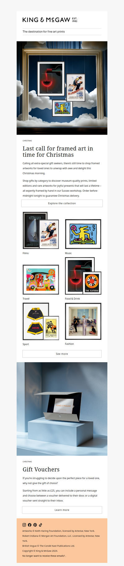 Last call for framed prints in time for Christmas