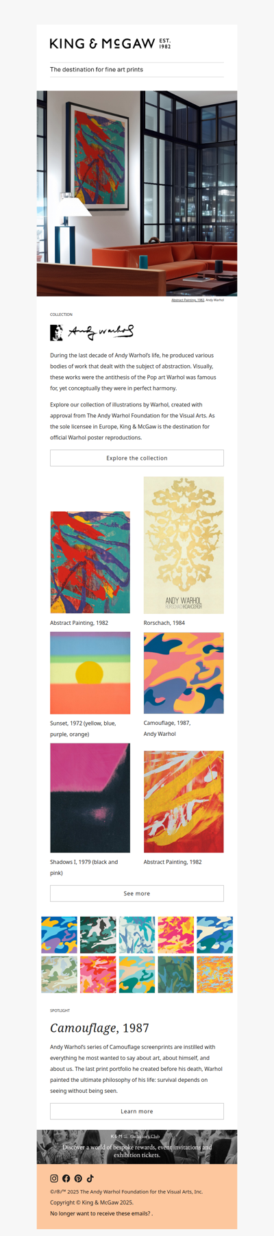 Andy Warhol’s Abstract Pop explorations