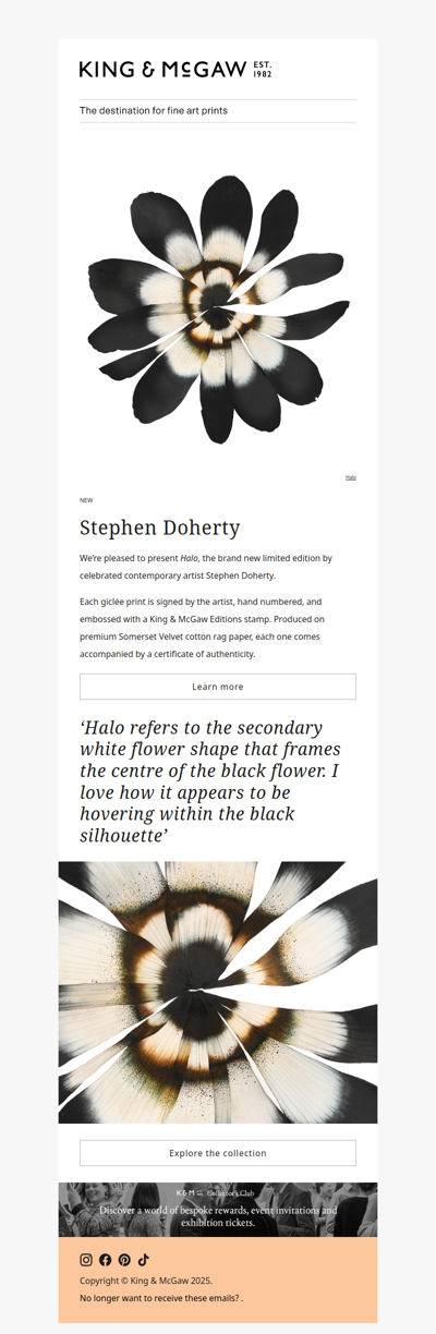 ‘Halo’, a new Stephen Doherty limited edition