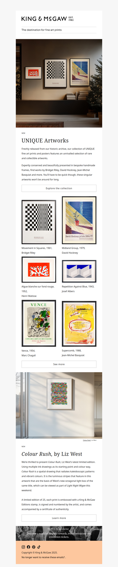 UNIQUE: Rare artworks by Bridget Riley, Jean-Michel Basquiat and more