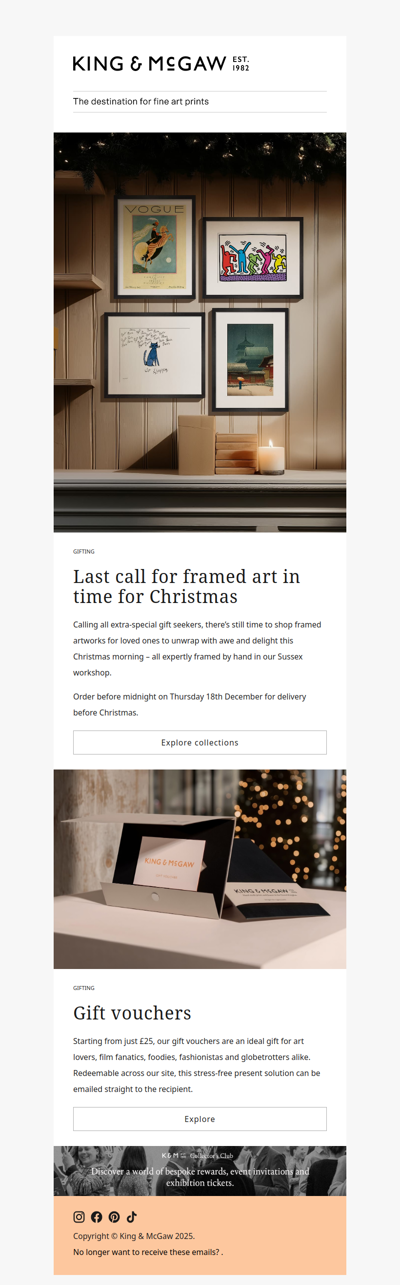 Last call for framed art in time for Christmas