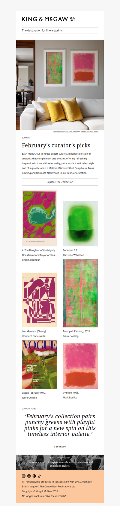 February’s curator’s picks