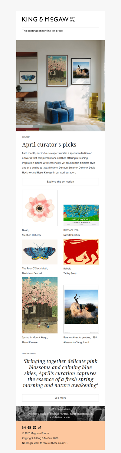 April curator’s picks
