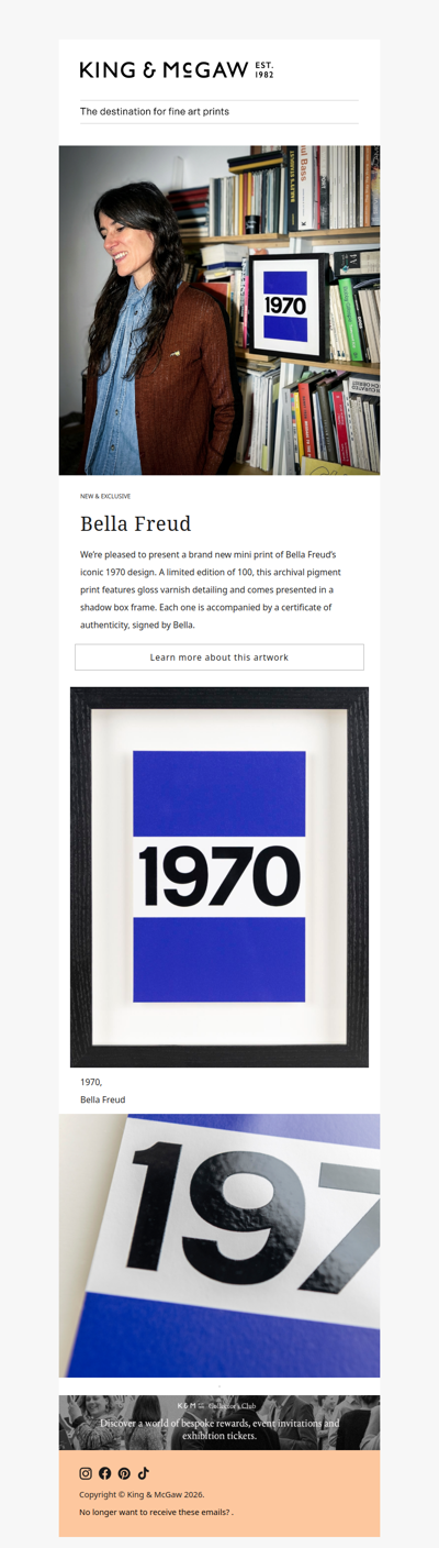 NEW: Bella Freud 1970 Limited Edition