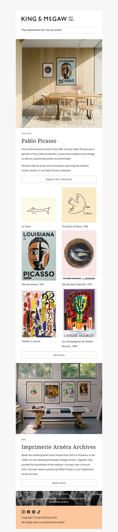 Pablo Picasso’s artistic oeuvre