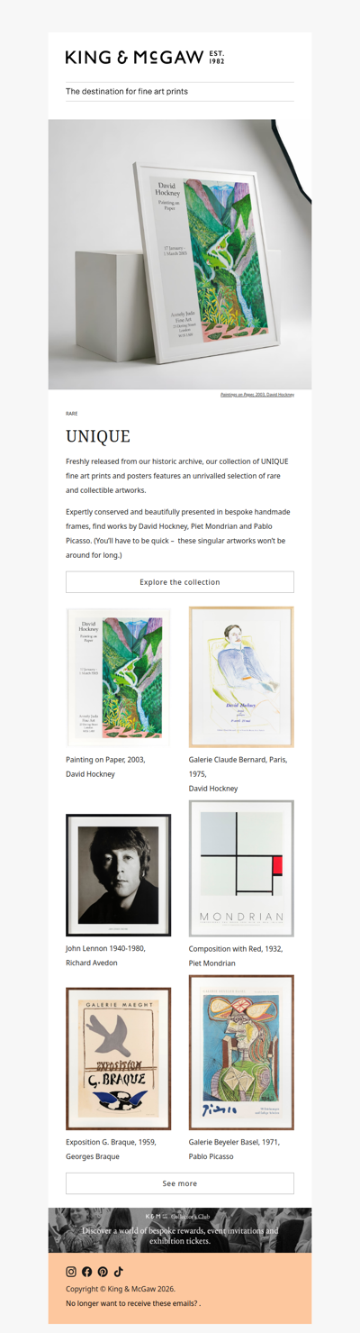 UNIQUE: Rare exhibition posters by Hockney, Mondrian and more