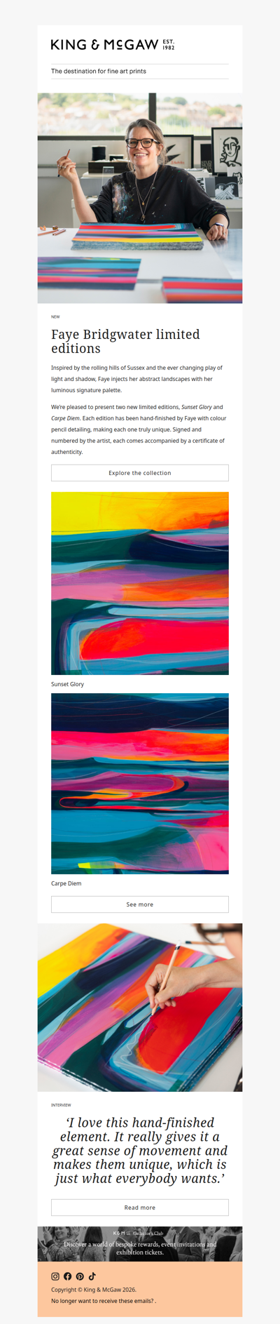 NEW: Faye Bridgwater Limited Editions