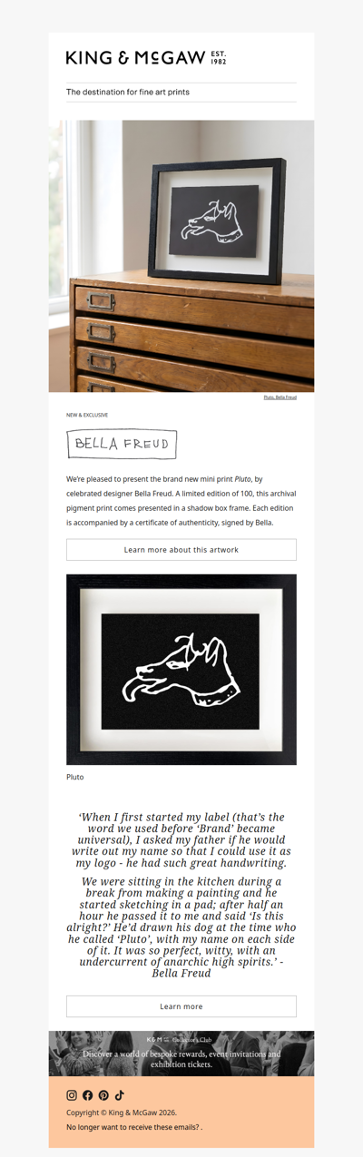 NEW: Bella Freud’s beloved ‘Pluto’