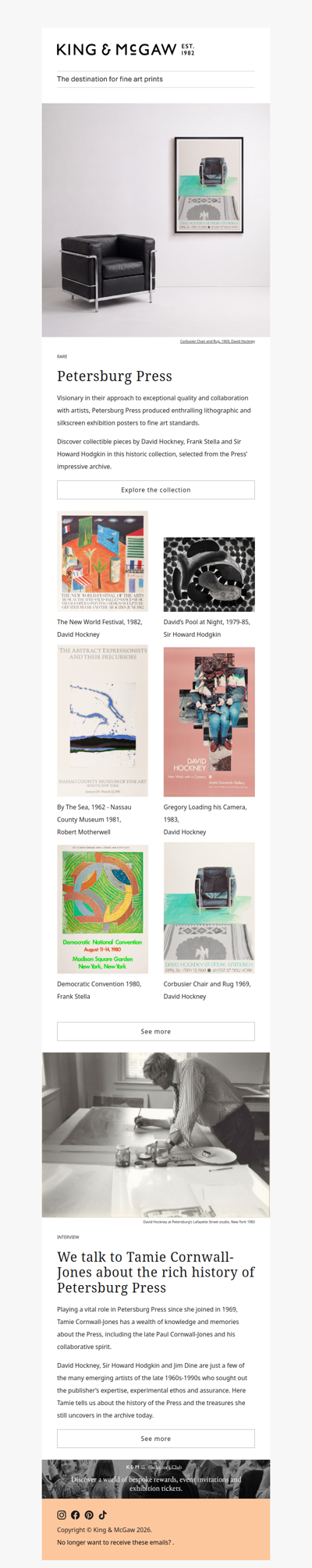 Petersburg Press: Rare lithographs by Hockney, Caulfield and Hodgkin