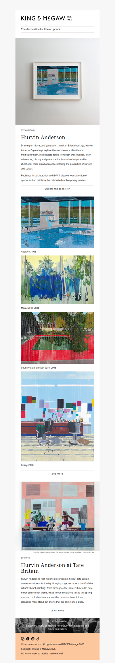 Hurvin Anderson special edition prints