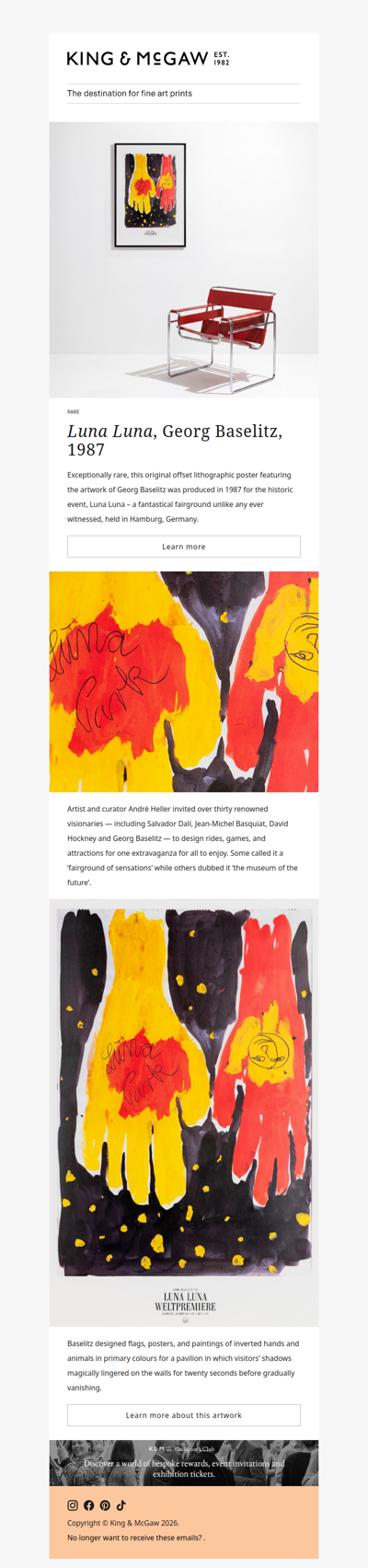 RARE: ‘Luna Luna’ by Georg Baselitz