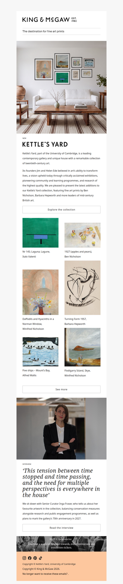 NEW: Kettle’s Yard – featuring Barbara Hepworth, Ben Nicholson and Alfred Wallis