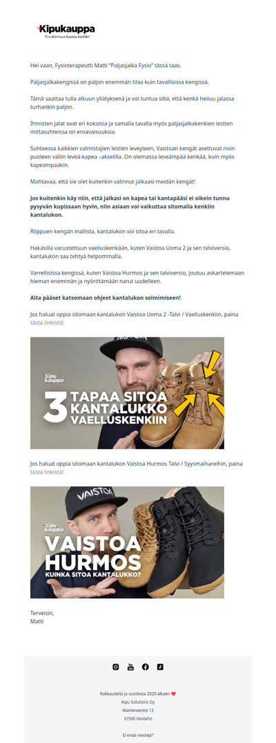 Hölskyykö kantapää kengässä?