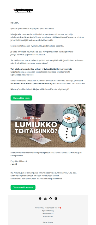 Talvinen lumiukko-haaste