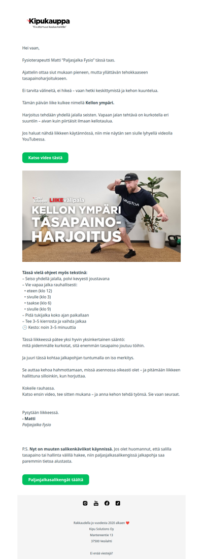 Lyhyt tasapainohaaste