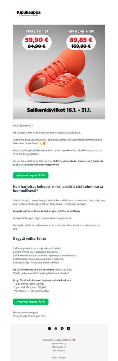 Salikenkien supertarjous päättyy huomenna