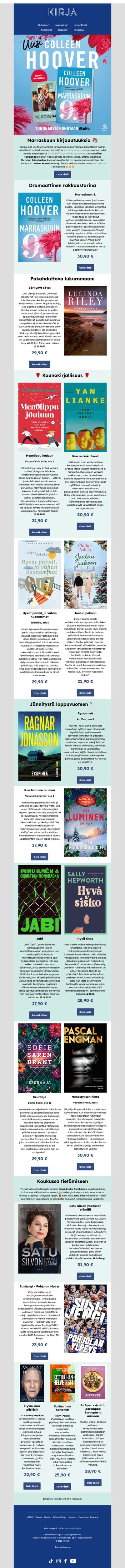 📚 Marraskuun kirjauutuuksia 📚