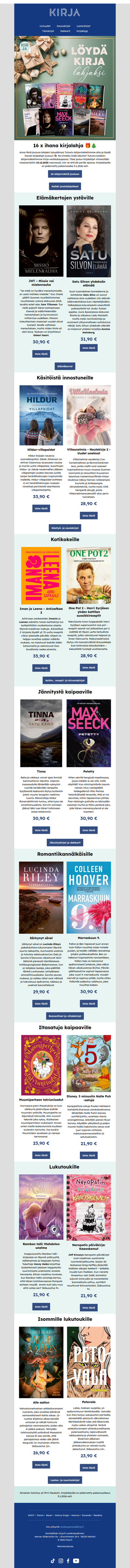 📚 16 x ihana kirjalahja jouluun 🎁