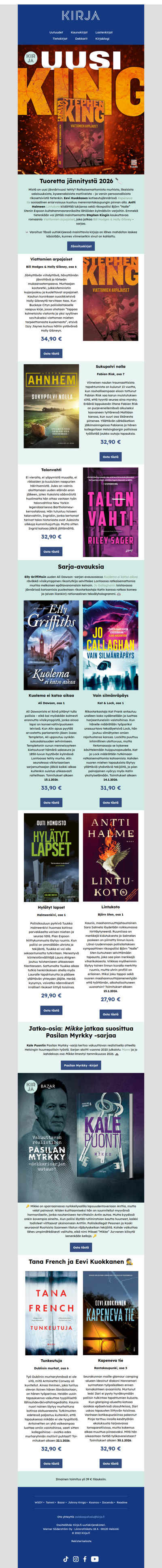 📚 Tuoretta jännitystä 2026 🔪