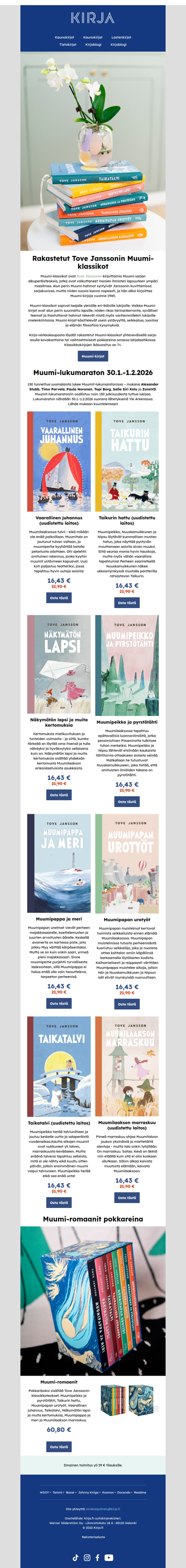 📚 Rakastetut Tove Janssonin Muumi-kirjat