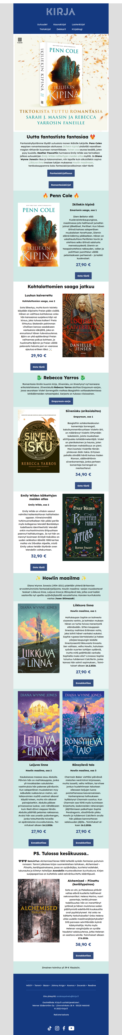 📚 Uutta fantastista fantasiaa 🐦‍🔥