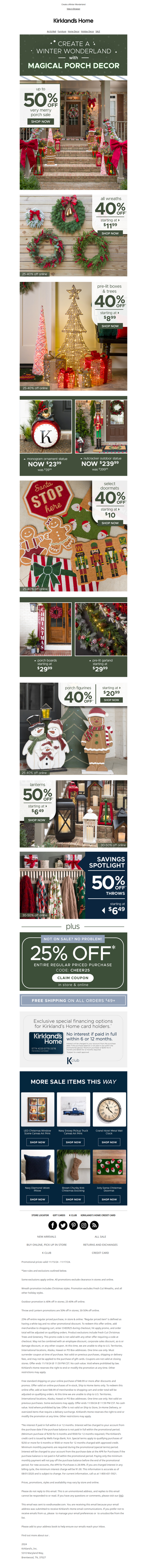 40% OFF Wreaths | Very Merry Porch Sale Continues