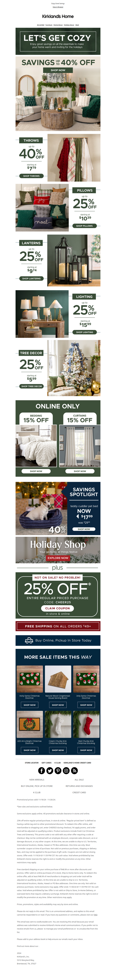 Up to 40% OFF 🌟 Cozy Up Your Home for the Holidays