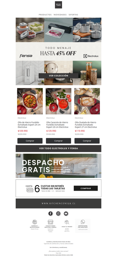 Electrolux y Fensa hasta 45% OFF 🔥🍳