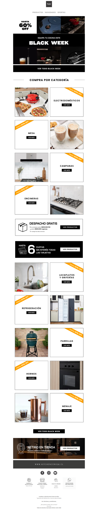 Hasta 60% OFF en todo para tu cocina 🔥