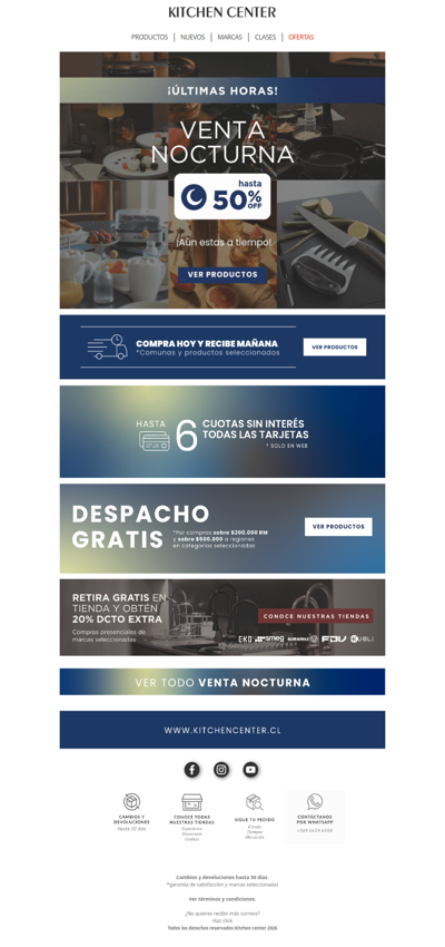 ¡Últimas Horas VENTA NOCTURNA! Hasta 50% OFF 🎉