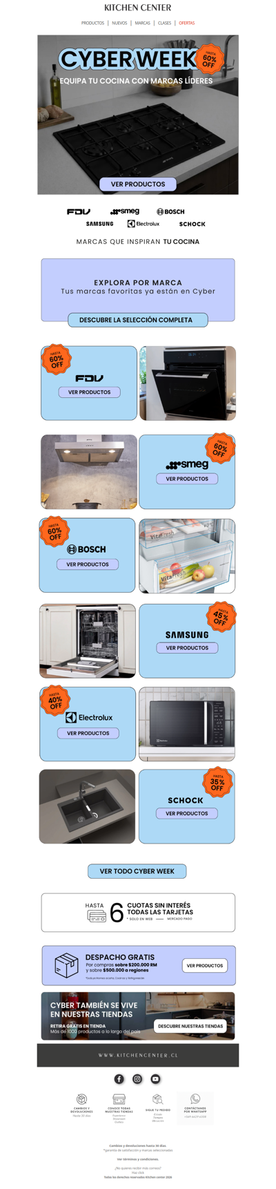 ⚡ Equipa tu cocina con marcas líderes