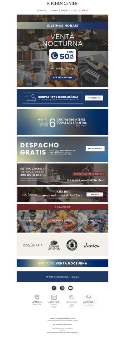 ¡Últimas Horas VENTA NOCTURNA! Hasta 50% OFF 🎉