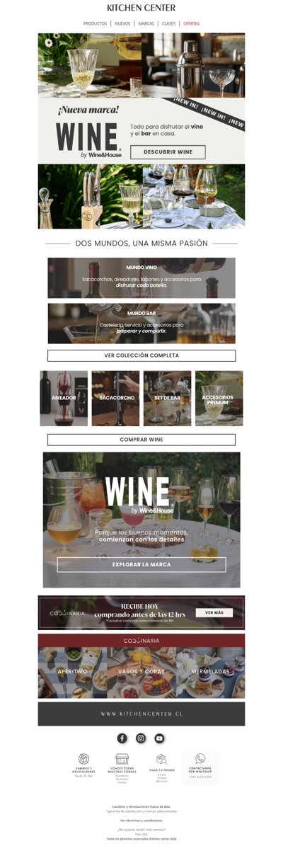 NEW IN 🍷 WINE llega a Kitchen Center