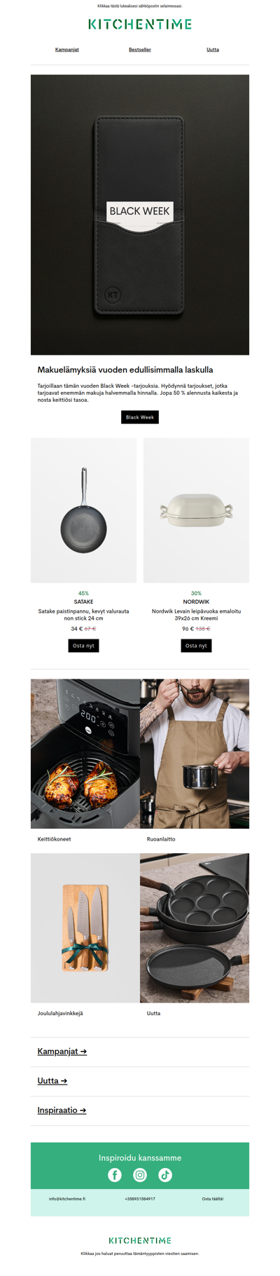 Musta viikko alkaa nyt KitchenTimessa!