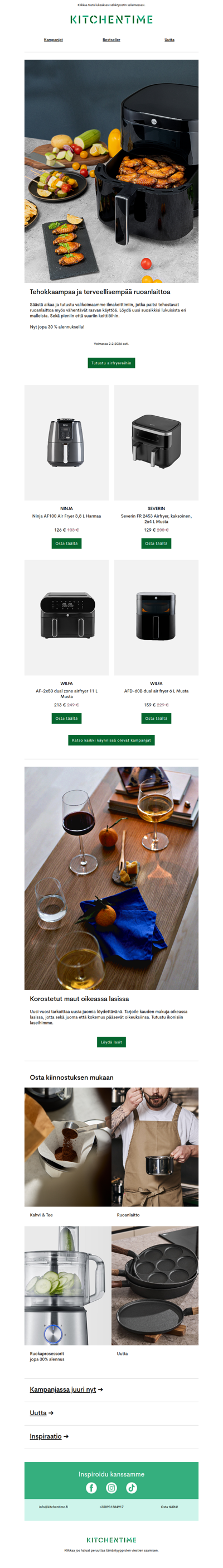 Jopa 30 % alennusta Airfryers-tuotteista