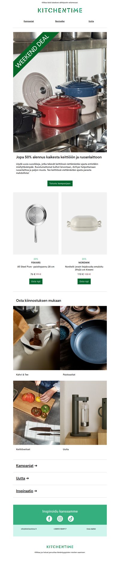 Vain viikonloppuna - Jopa 50% alennus