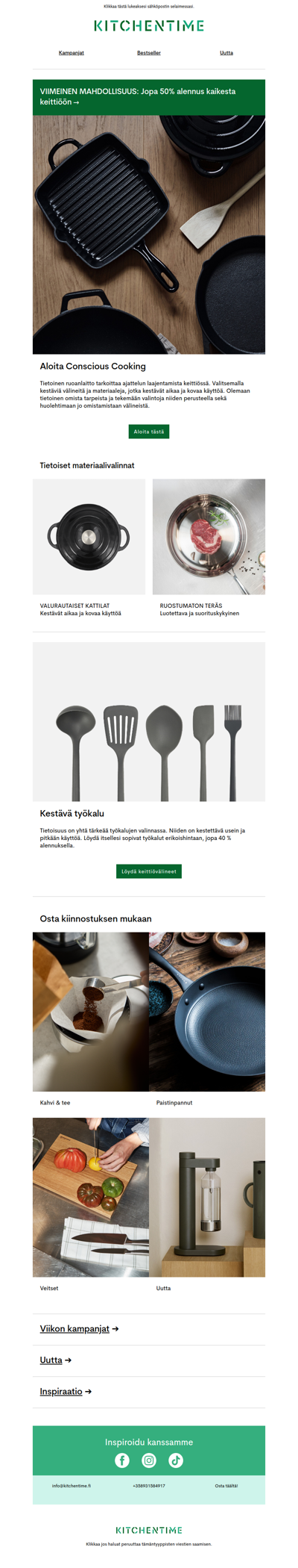 Oikea valinta Conscious Cookingilla