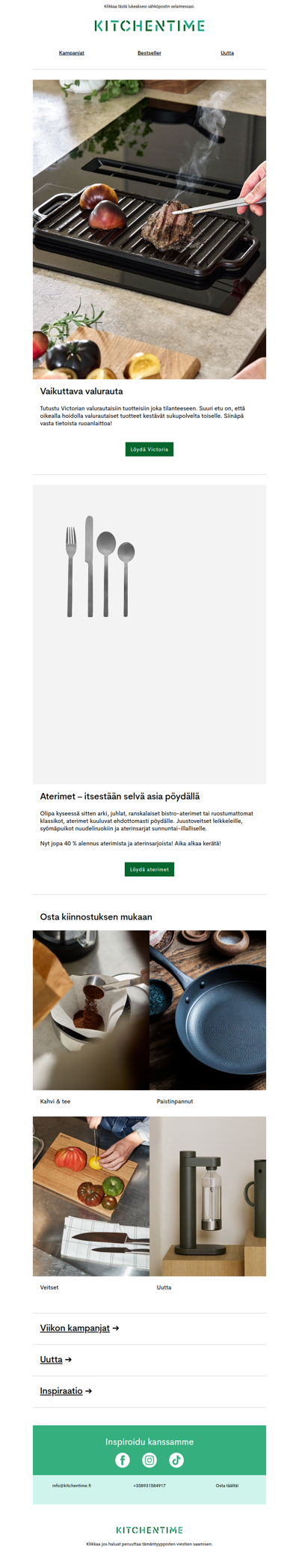 Jopa 40 % alennusta aterimista