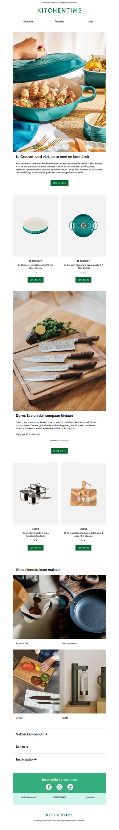 Le Creusetin uusi väri meillä!