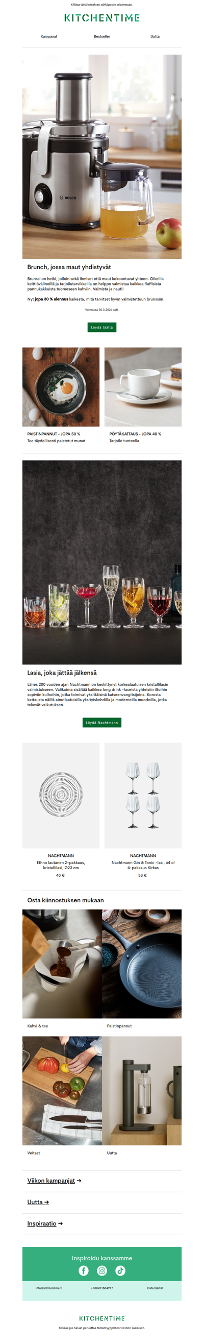 Kampanjahinnat kaikkeen brunssiin