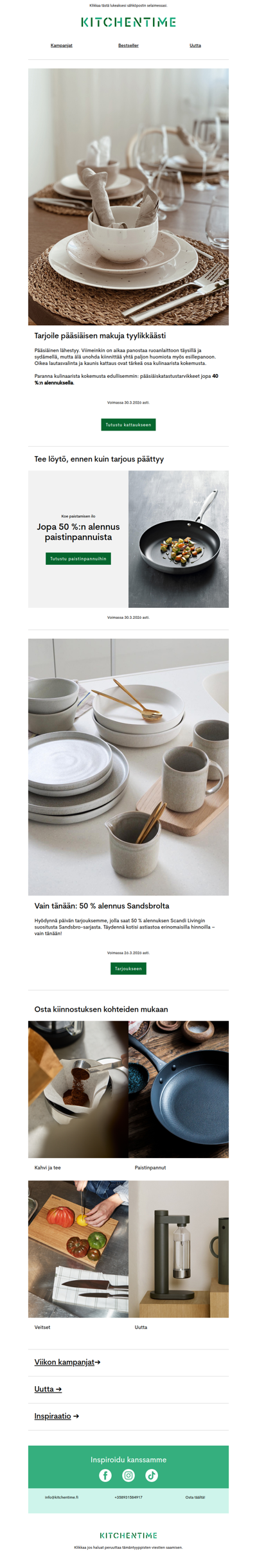 Pääsiäispöytä | jopa 40 %:n alennus