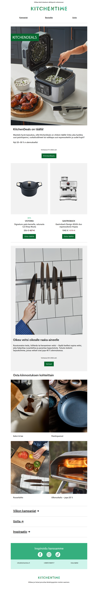 Vihdoin KitchenDeals | 20–50 % alennus