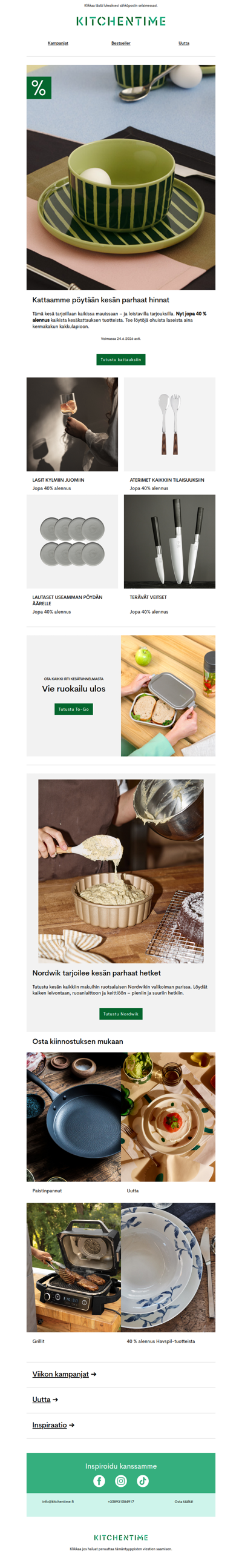 Tarjoilemme kesää hyvillä hinnoilla