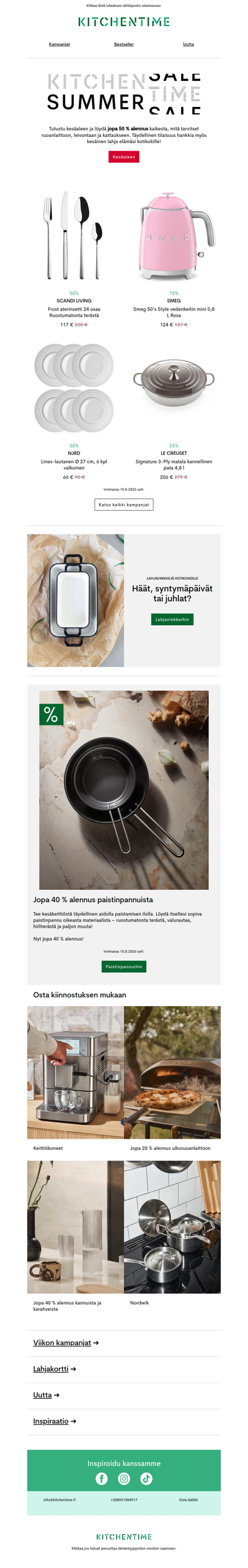 Keittiön suosikit alesta!