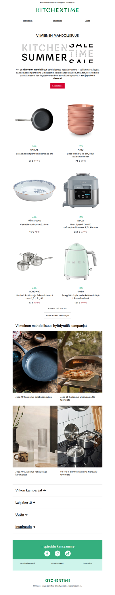 VIIMEINEN MAHDOLLISUUS tehdä löytöjä kesäalessa