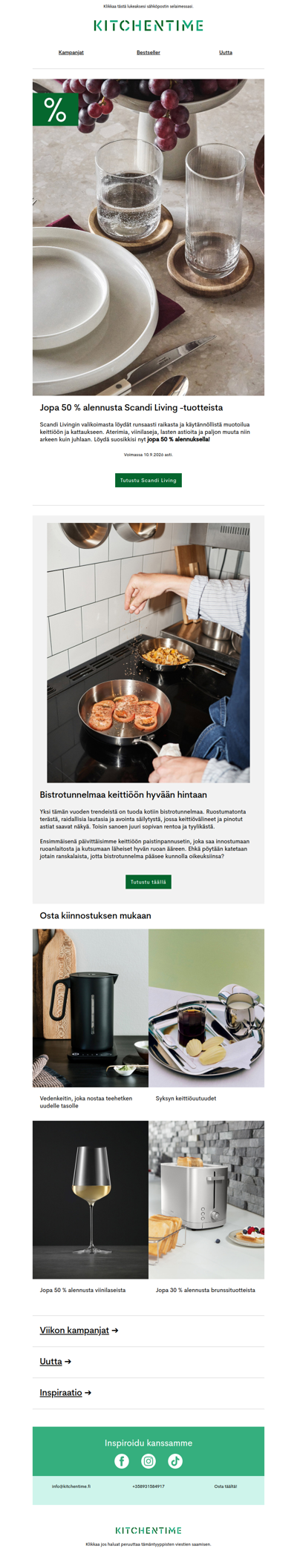Scandi Living kattaa pöydän jopa 50 % alennuksella