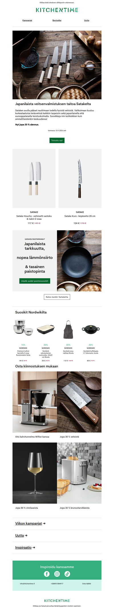 Jopa 30 % alennus suosituista Satake-tuotteista!
