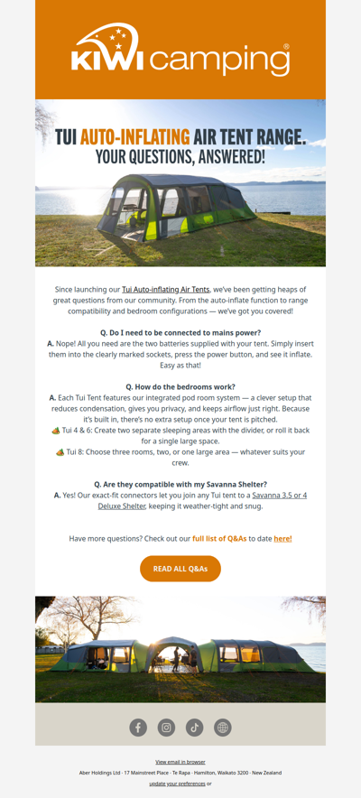 Got Questions About the Tui Air Tent? We’ve Got Answers!