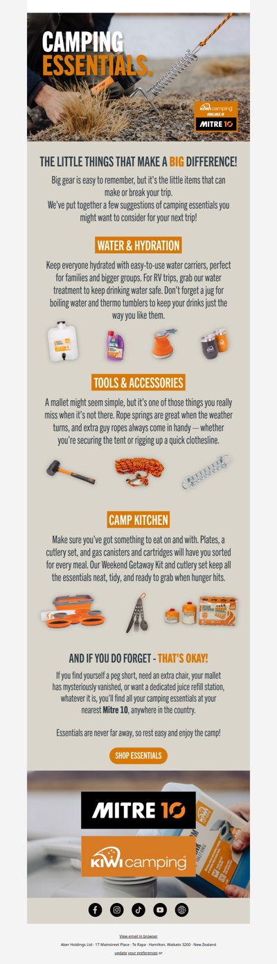 Get Your Camping Essentials Sorted at Mitre 10! 🔨