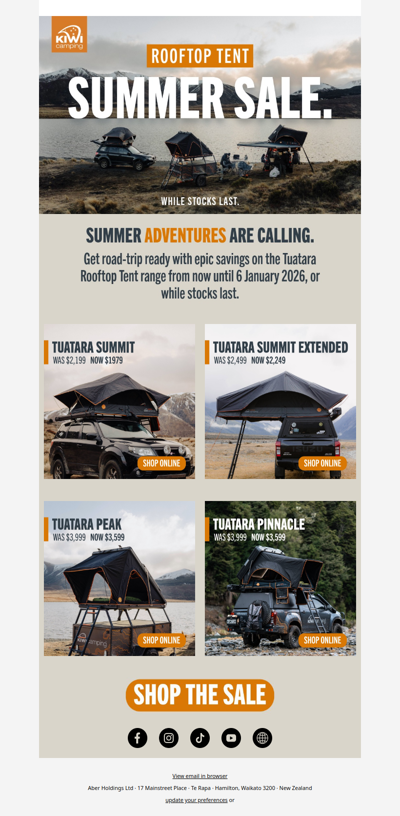 Roof Tent Summer Sale on NOW! ⛺